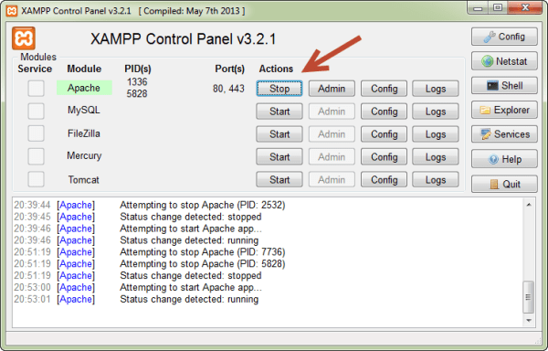 cara menjalankan program php di xampp